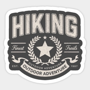 Hiking Finest Trails Classic Badge Sticker